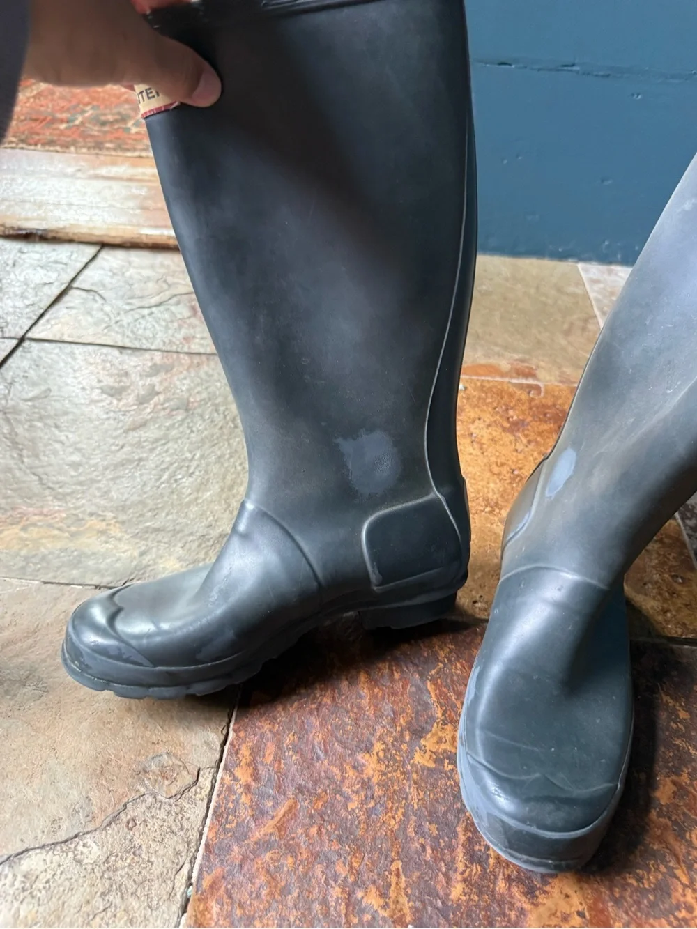 Hunter Girl’s Navy Tall Rain Boots